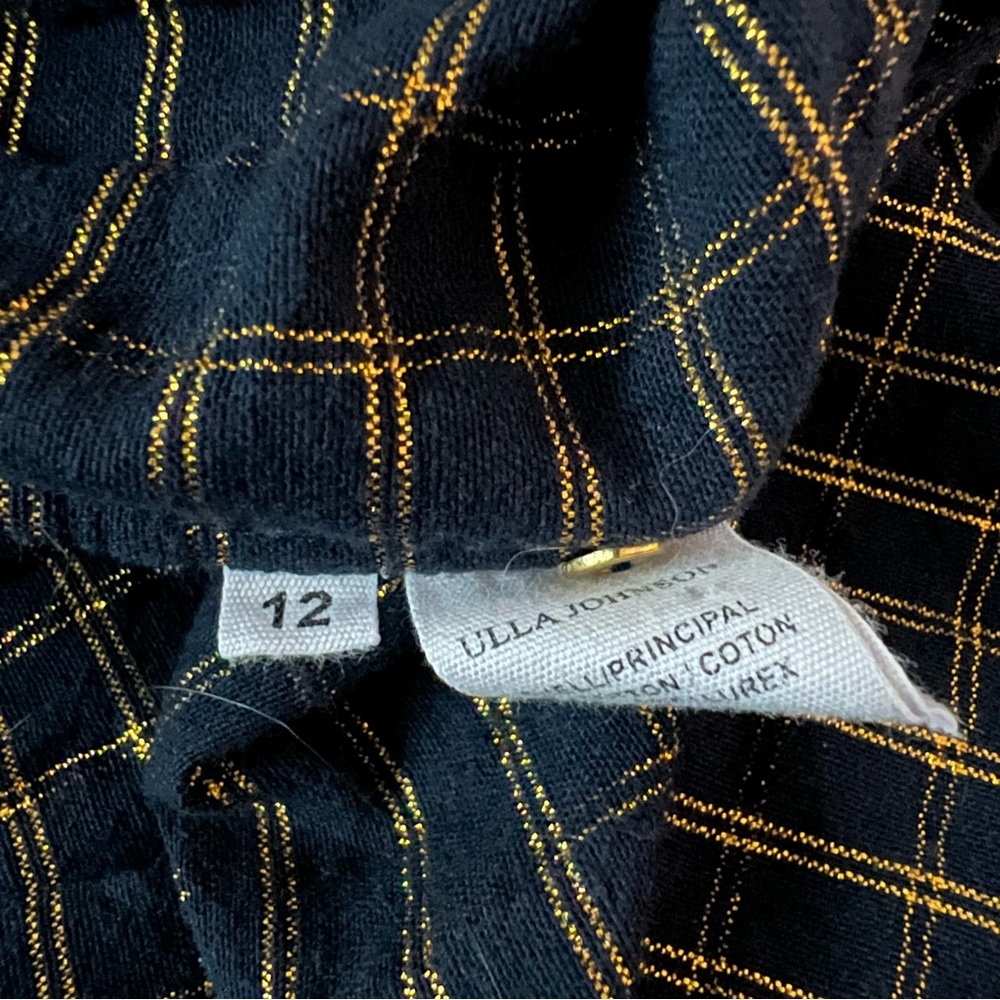 Ulla Johnson Dion Plaid Lurex Metallic Babydoll Mini Dress 12 ASO Sophia Bush - Picture 13 of 16